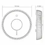 Technical drawing of FA6620-R, round, 118.1mm wide, 31.5mm deep, top and side views shown.