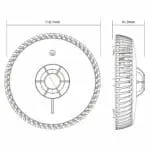 FA6720-R: circular device, 118.1mm diameter, 41.3mm depth (technical drawing).