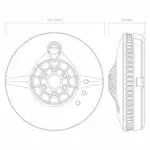 FP1740W2-R drawing: 141.5mm wide, 51mm tall, shows top and side views.