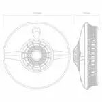 Technical drawing of HT-630, round device 132mm wide, 60mm tall, with top and side views.
