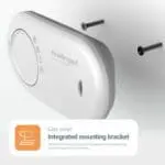 FA3820X4 white fire alarm includes screws and an easy-to-install integrated mounting bracket.