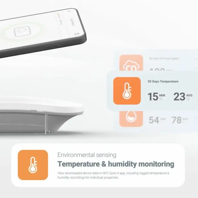 FA3328-EUT displays temperature and humidity with app synchronisation.