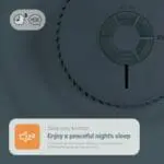 FA6720-R smoke alarm close-up highlighting the Sleep Easy function notification.