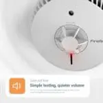The FA6720-R smoke alarm has a red indicator light and a quiet self-test function.