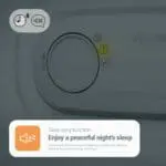 The FA3313-EUX10 alarm displays an amber light and notifies users when in sleep mode.