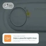FA3820-EUX10 CO alarm with yellow warning light and sleep mode function message.