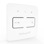 White FP1014W2-R alarm with smart switch, test/mute buttons, and indicator symbols.