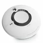 FS2126-T: Round white smoke detector with central button and side ventilation slots.