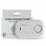 FA6813 carbon monoxide alarm and packaging displayed on a white background.