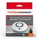 FS2126-T multi-sensor smoke alarm box features an image of the alarm and product details.