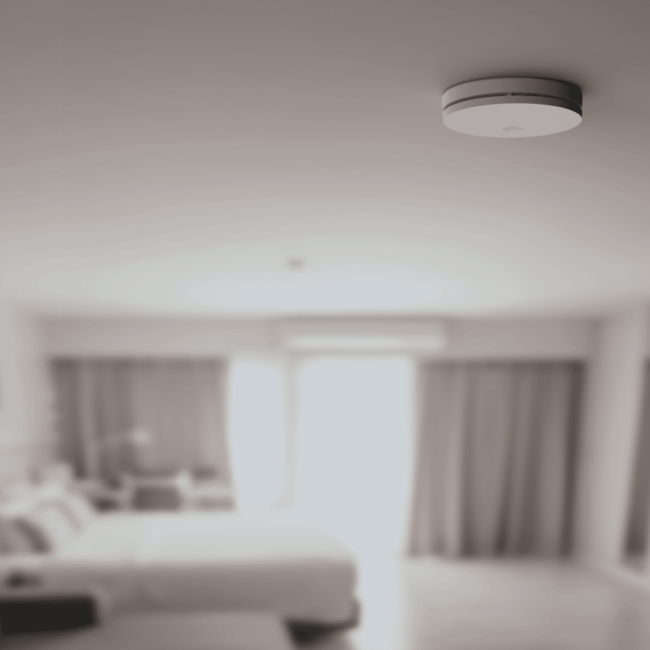 FA6629S smoke alarm fitted in a bedroom