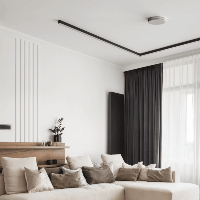 FA6629S smoke alarm fitted in a living room space