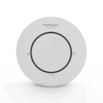 Spec+ Enhanced Optical Smoke Alarm, central test button, SP500 rating, shown from above on white.