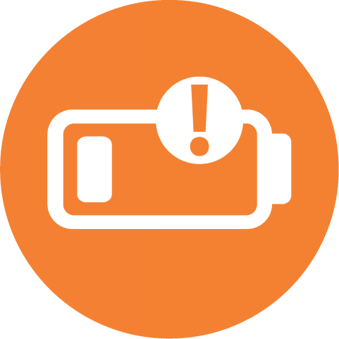 Low-battery warning icon