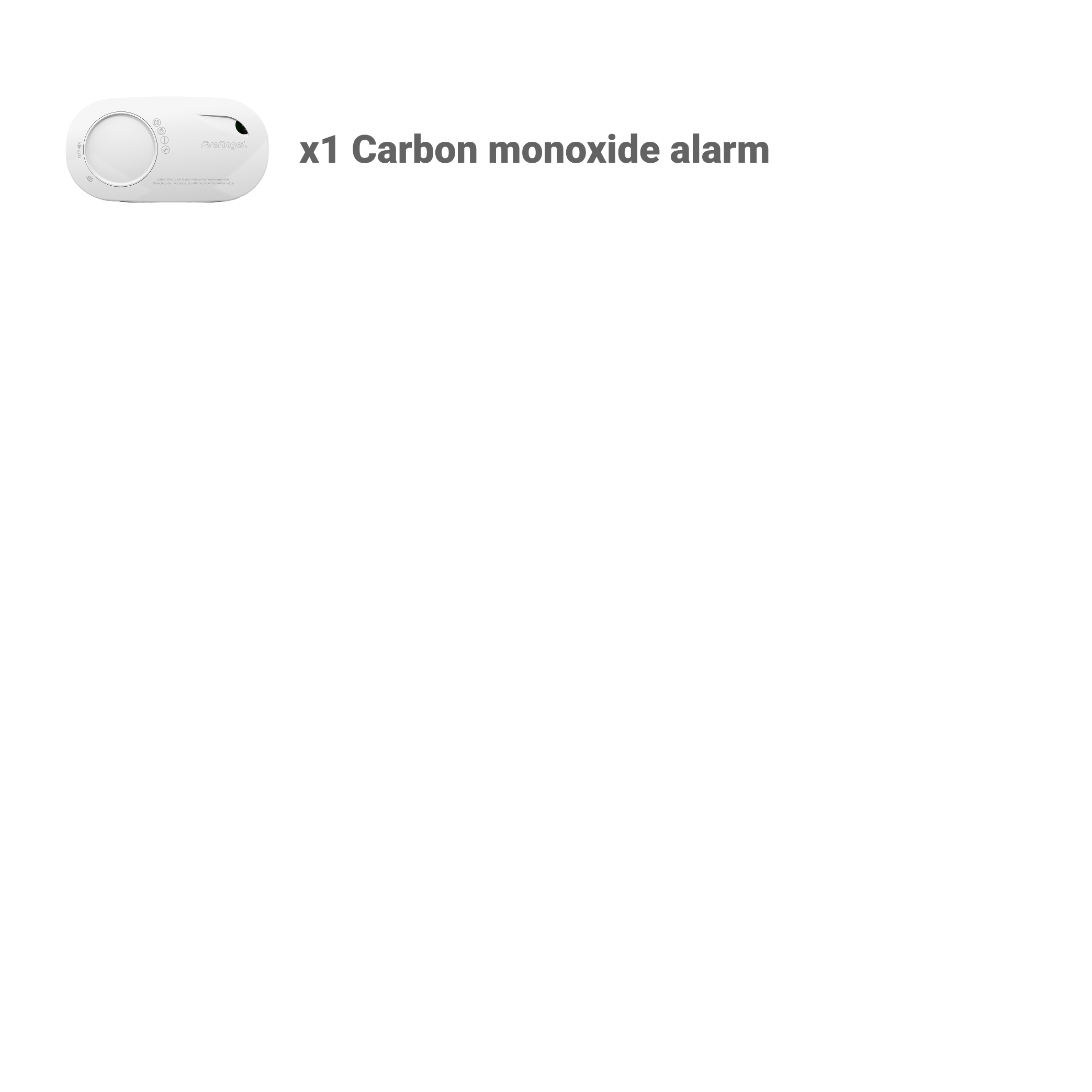 FA8620BW-R carbon monoxide alarm on a white background.