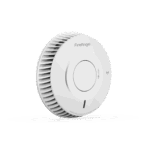White, round FA8620BW-R smoke alarm with side vents on a plain light background.