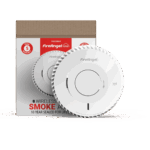 FA8620BW-R smoke alarm shown with packaging, labelled Smoke Alarm and Wireless.