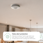 FA8620BW-R UltraSense smoke detector on a kitchen ceiling.