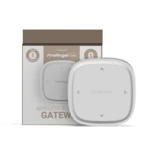 FireAngel wireless gateway device in packaging.