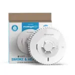 FireAngel wireless smoke and heat alarm in product packaging.